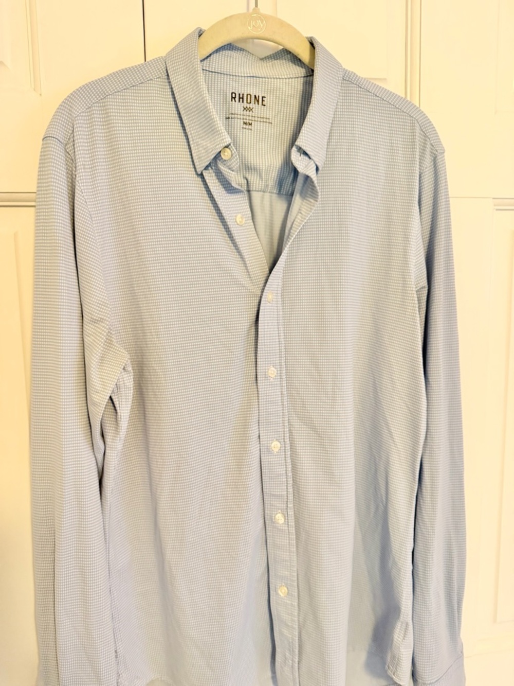 Rhône Commuter Shirt Men's Medium Blue Long Sleeve Performance Stretch - Picture 6 of 6